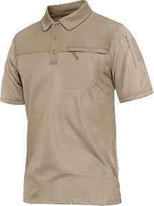 Camisa polo de manga curta ao ar livre camisa tática militar de secagem rápida pulôver #S568