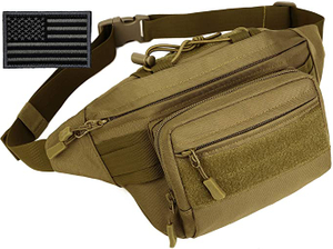 Pochete tático pochete MOLLE Army Lumbar Gear Pouch (patch incluído) #W1252