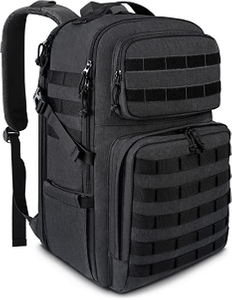 Mochila para laptop de 17 polegadas, mochilas de viagem grandes para academia, trabalho, acampamento, caminhadas, preta #B5125