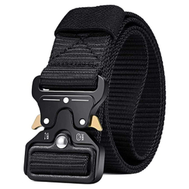 Cintos táticos para homens estilo militar trabalho caminhadas Riggers Cinto de arma de teia com fivela de metal de liberação rápida resistente